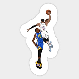 Westbrook dunks on Durant Sticker